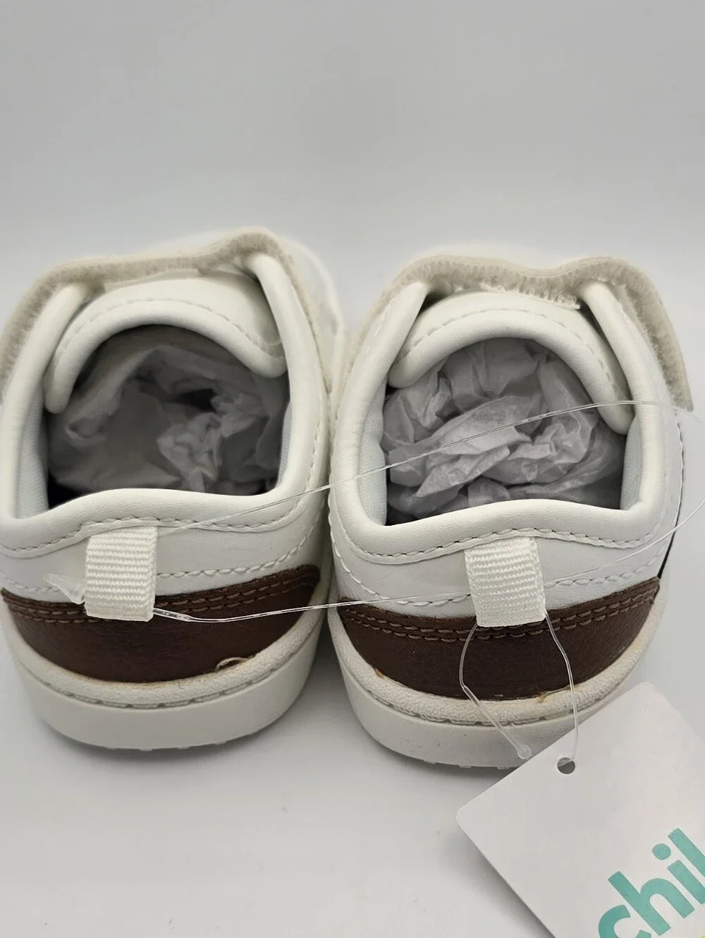 Carter's White Sneakers with Navy Accent for Kids